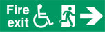 Fire exit - Running Man Right - Right Arrow - Disabled logo