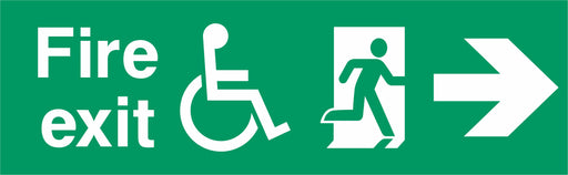 Fire exit - Running Man Right - Right Arrow - Disabled logo
