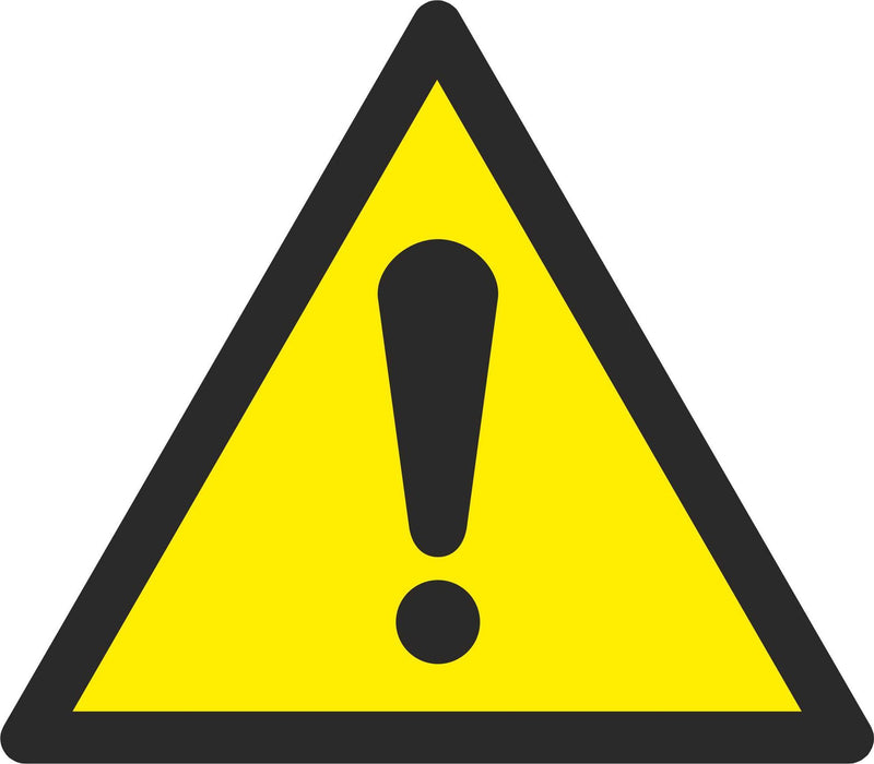 General warning sign - Symbol sticker sheet