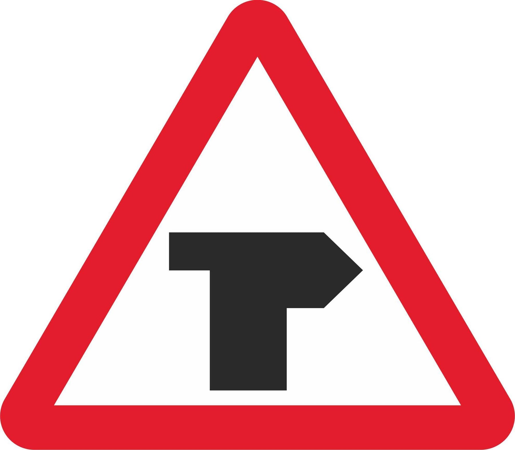 T-junction with priority over vehicles from the left - Road Traffic Sign
