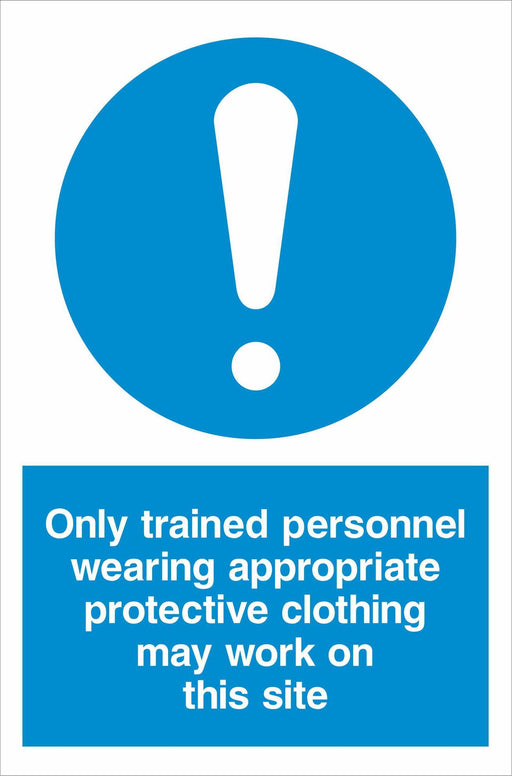 Only trained personnel wearing appropriate protective clothing may work on this site