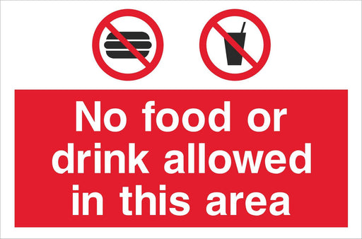 No food or drink allowed in this area