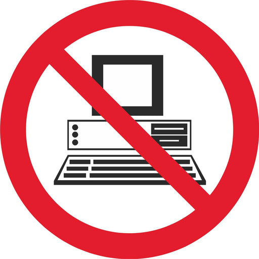 Do not switch off computer - Symbol sticker sheet