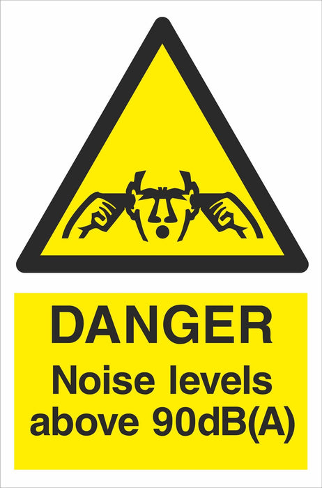 DANGER Noise levels above 90dB(A)