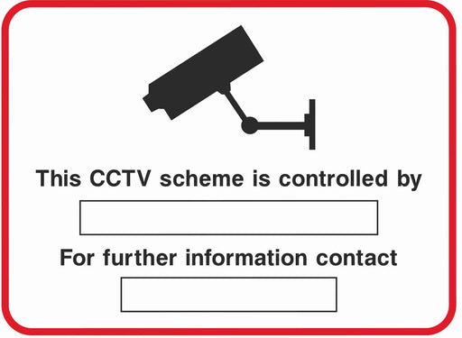 Security - CCTV  Sign - This CCTV scheme is controlled by ......