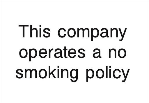 This company operates a no smoking policy