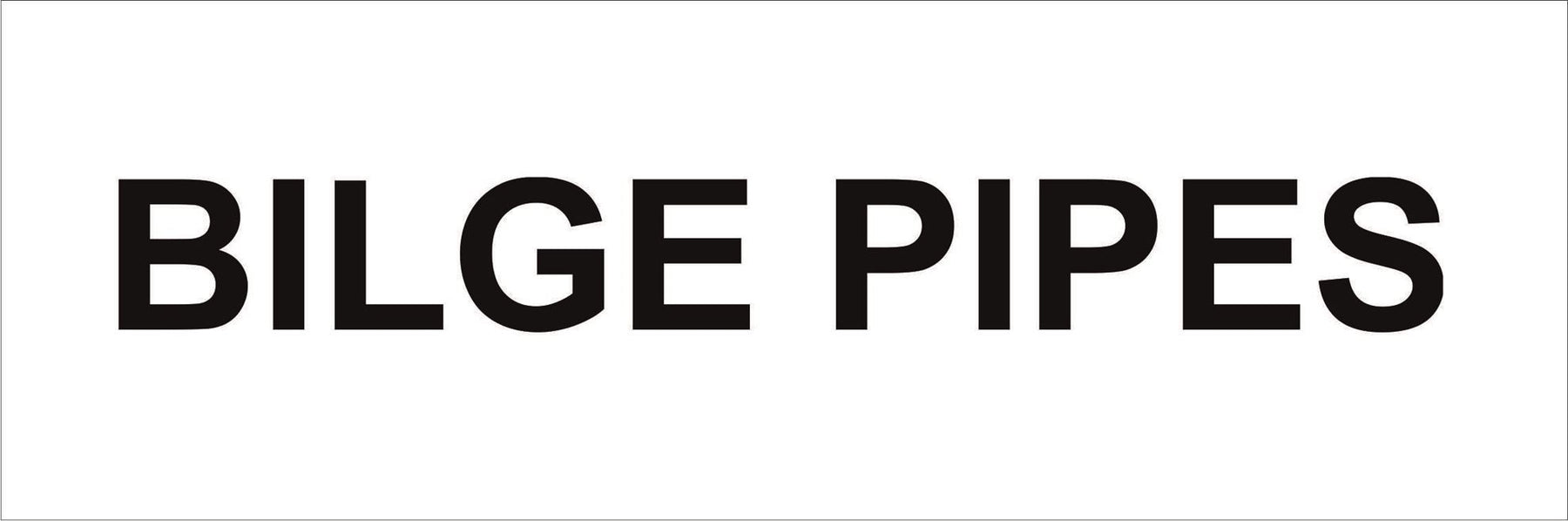 Pipeline Marking Label - BILGE PIPES