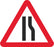 Road Narrows on Right - Road Traffic Sign
