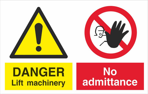 DANGER Lift machinery