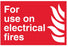 For use on electrical fires
