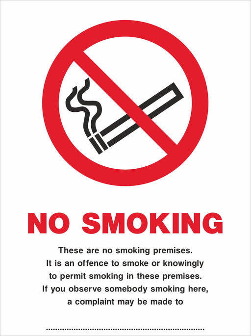 NO SMOKING These are no smoking premises…