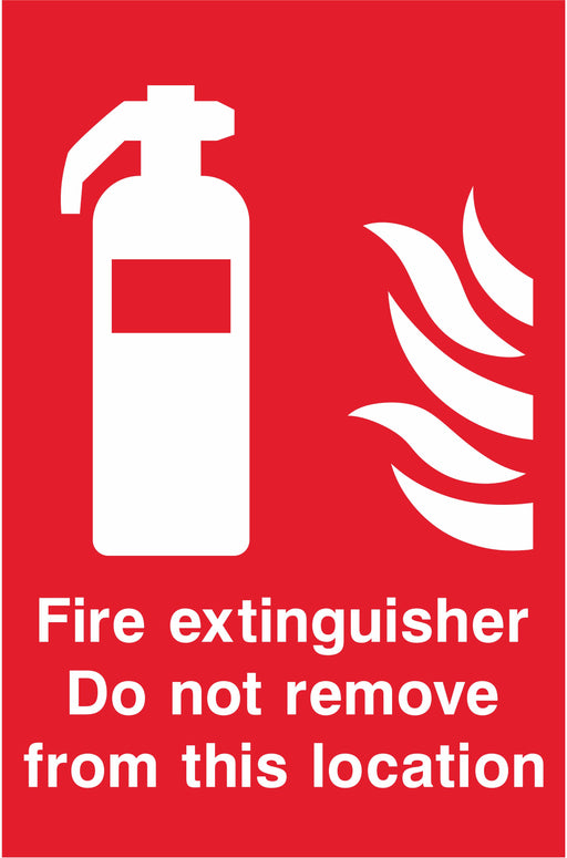 Fire extinguisher Do not remove from this location