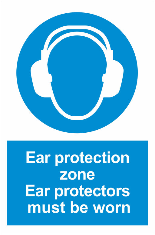 Ear protection zone Ear protectors must be worn
