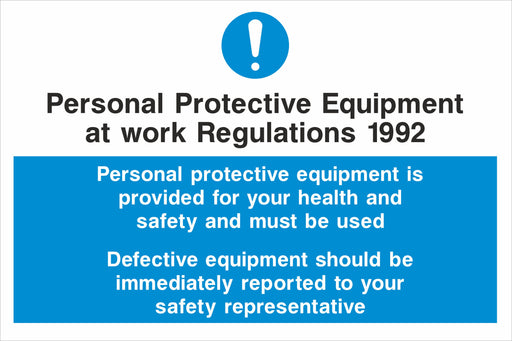 Personal Protective Equipment at work Regulations 1992