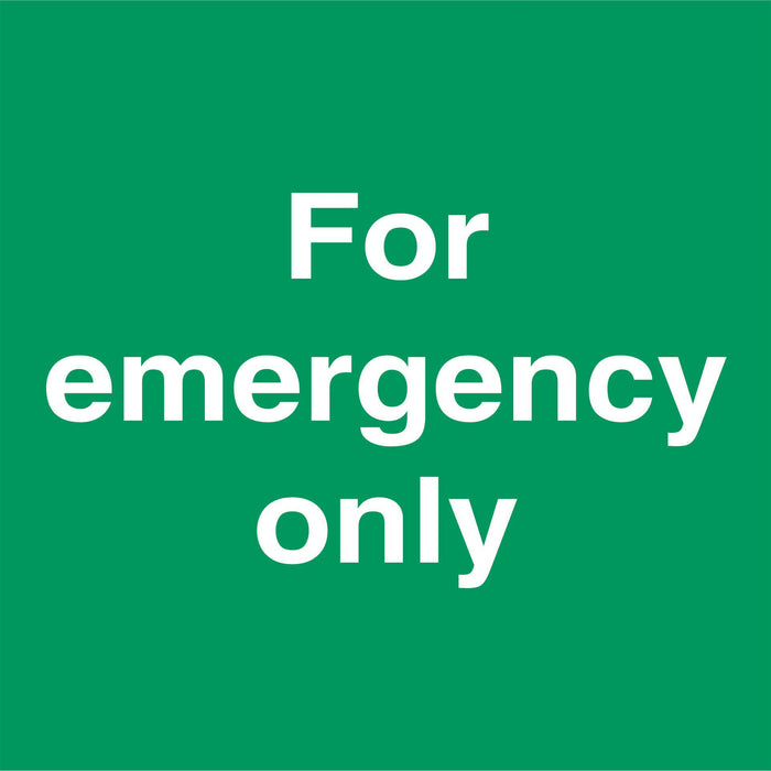 For emergency only