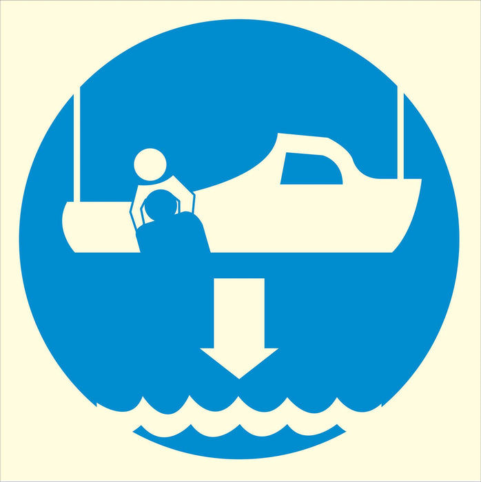 Lower rescue boat - Symbol