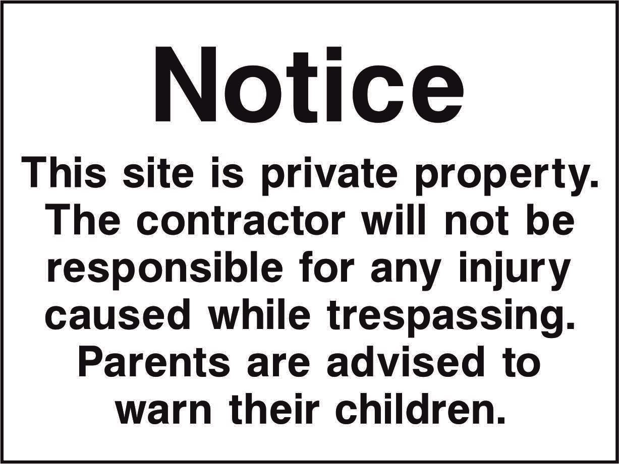 Notice This site is private property