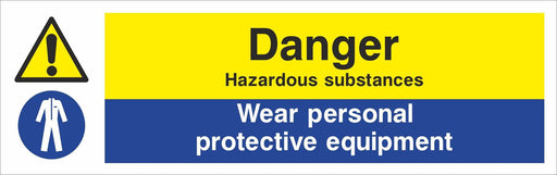 Danger Hazardous substances Wear personal protective equipment