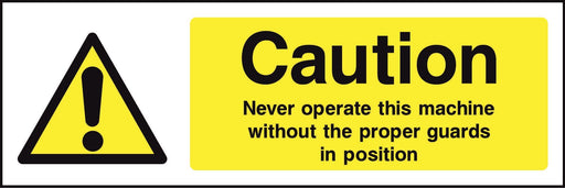 Caution Never operate this machine…..