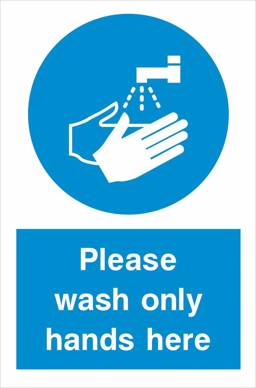 Please wash only hands here