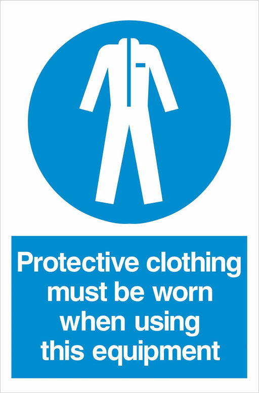 Protective clothing must be worn when using this equipment