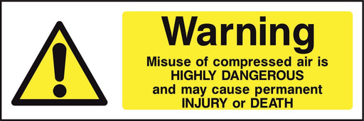 Warning Misuse of compressed air is HIGHLY DANGEROUS….