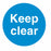 KEEP CLEAR - SELF ADHESIVE STICKER