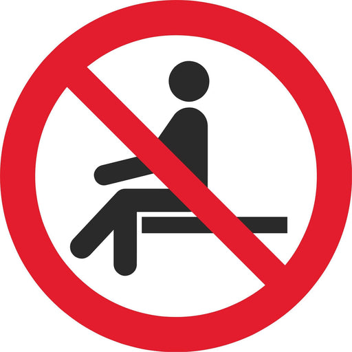No sitting - Symbol sticker sheet