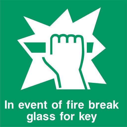 In event of fire break glass for key