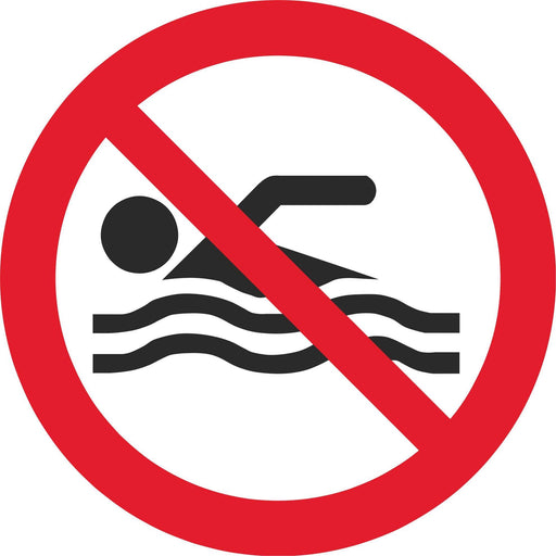 No swimming - Symbol sticker sheet