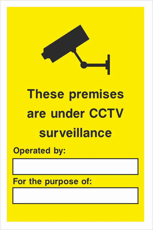 Security - CCTV  Sign - These premises are under CCTV surveillance