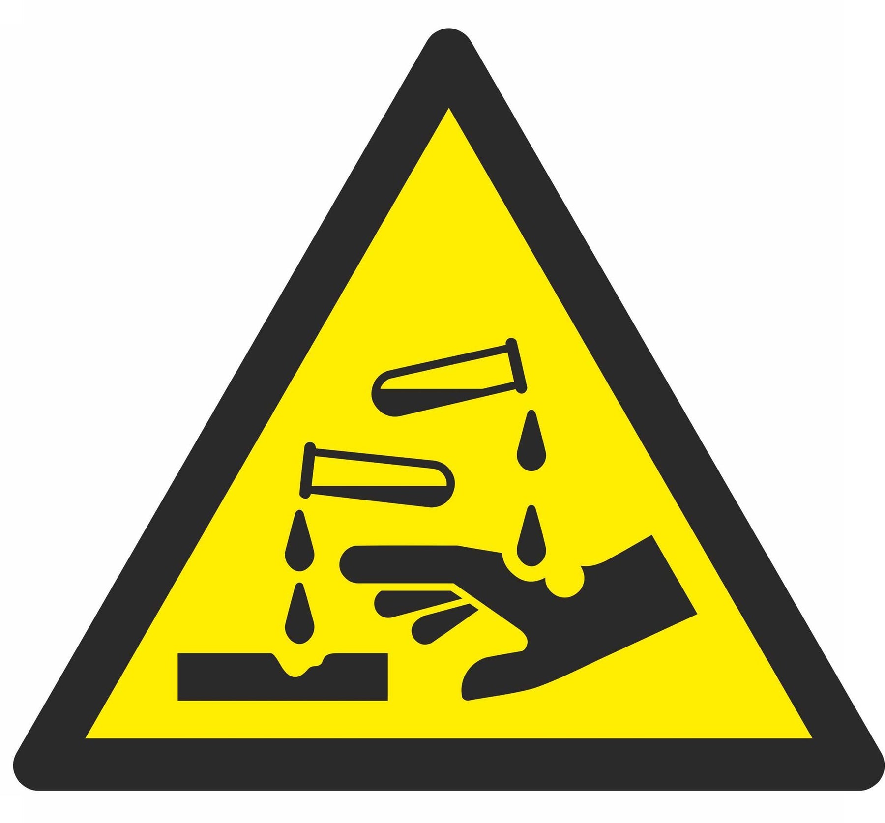 Warning Corrosive substance - Symbol sticker sheet