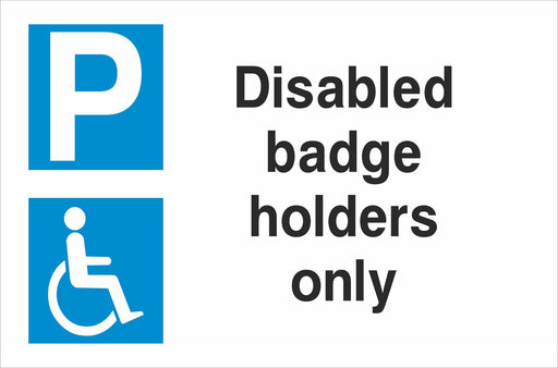 Disabled badge holders only