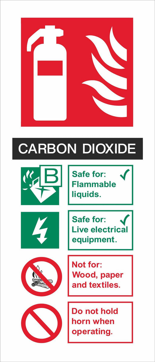 CARBON DIOXIDE - FIRE EXTINGUISHER SIGN