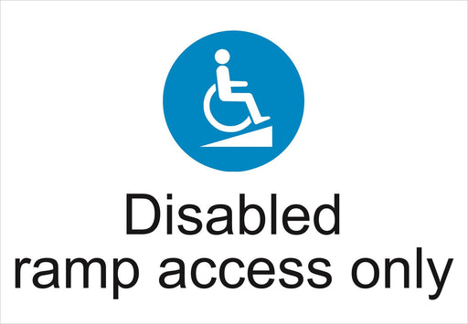 Disabled ramp access only