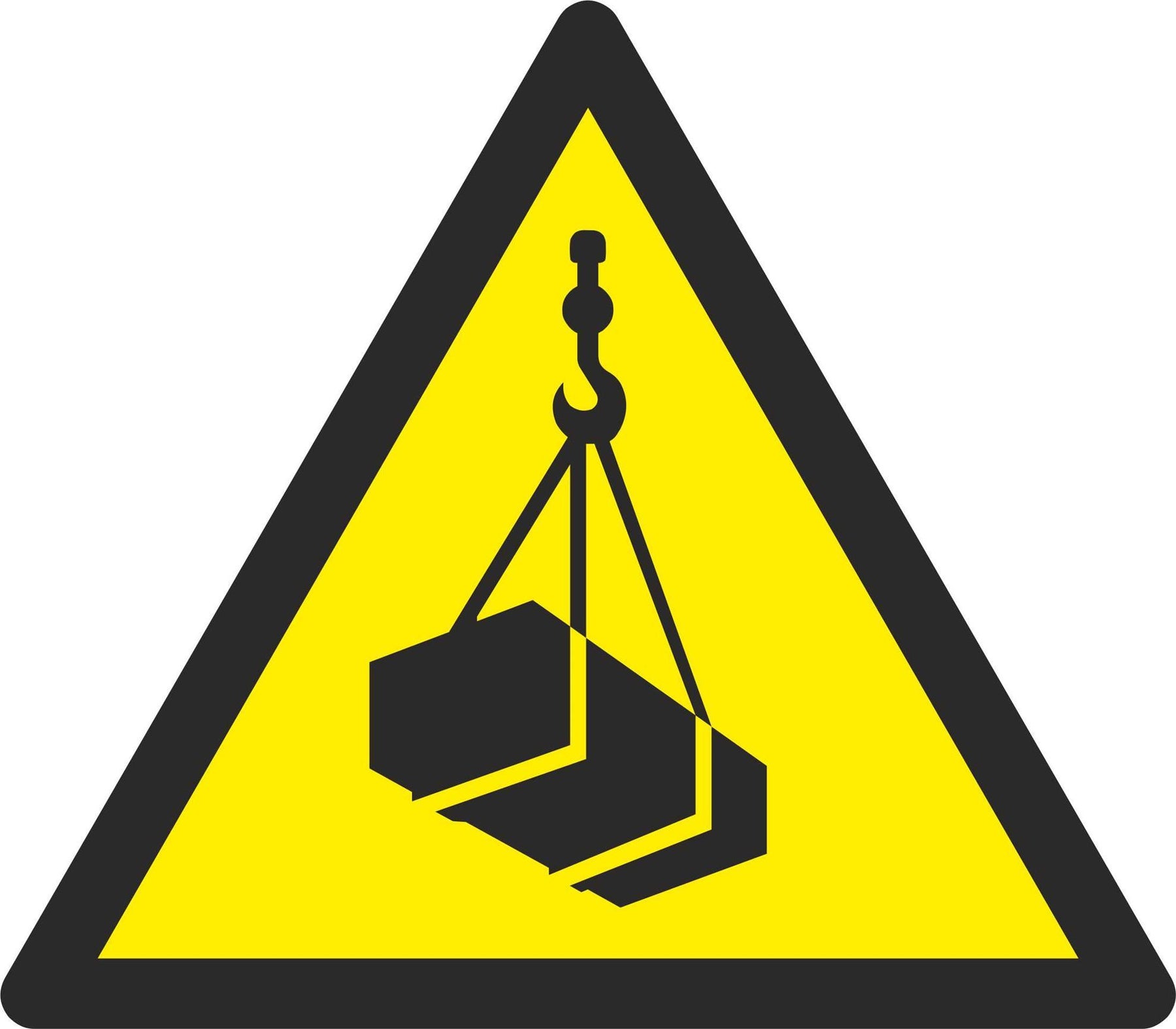 Warning Overhead load - Symbol sticker sheet