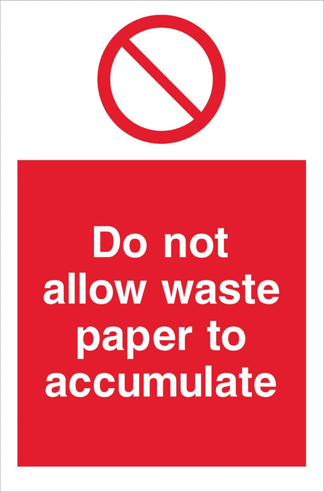 Do not allow waste paper…