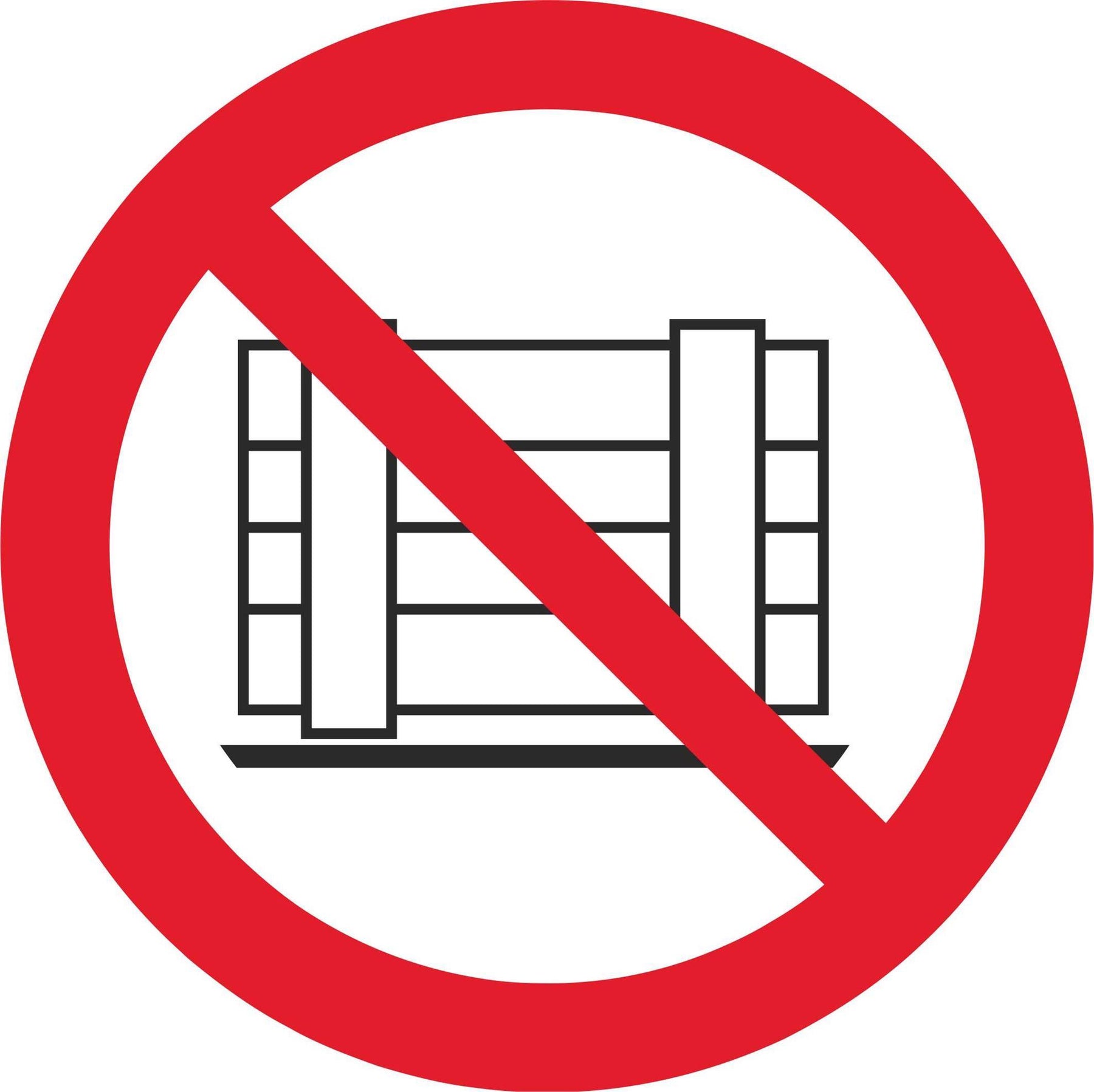 Do not obstruct - Symbol sticker sheet