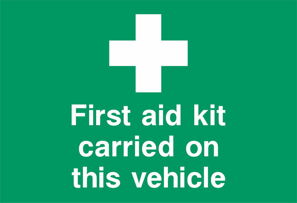 First aid kit carried on this vehicle