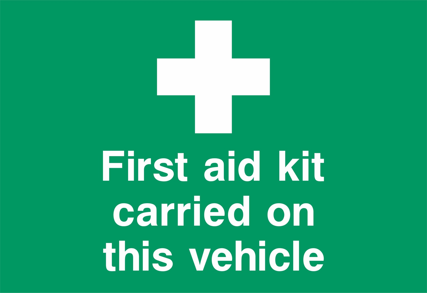 First aid kit carried on this vehicle