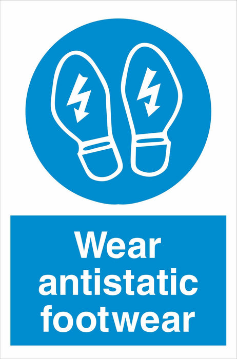 Wear antistatic footwear