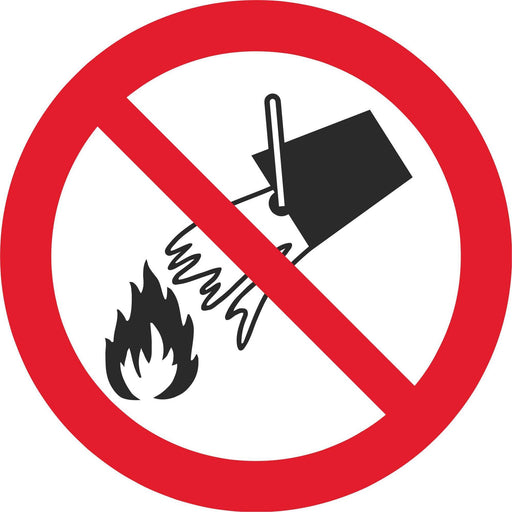 Do not extinguish with water - Symbol sticker sheet