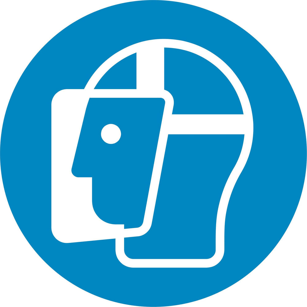 Wear a face shield - Symbol sticker sheet supplied as per image shown
