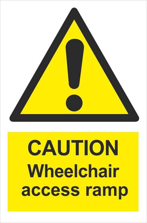 CAUTION Wheelchair access ramp