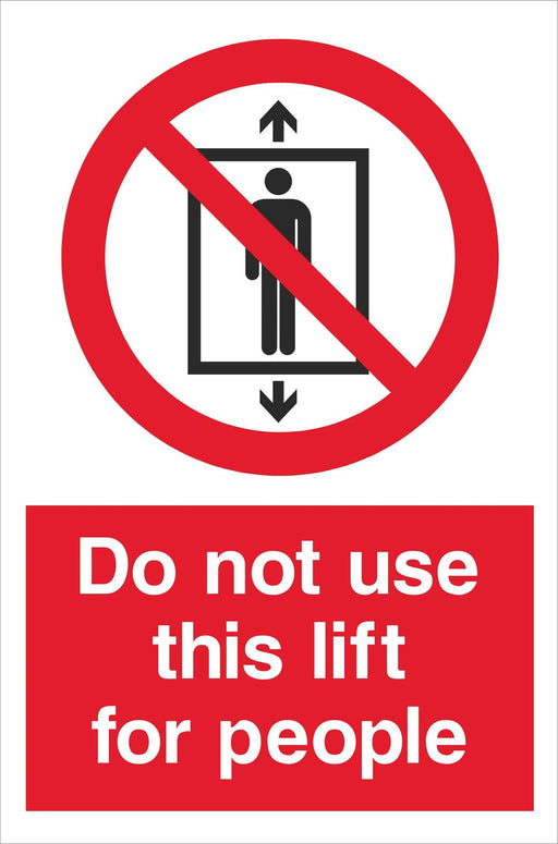 Do not use this lift for people