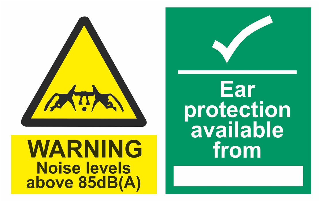 WARNING Noise levels above 85dB(A)