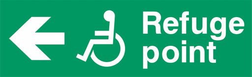 Refuge point - Disabled symbol - Left Arrow