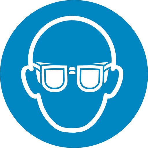 Wear eye protection - Symbol sticker sheet supplied as per image shown