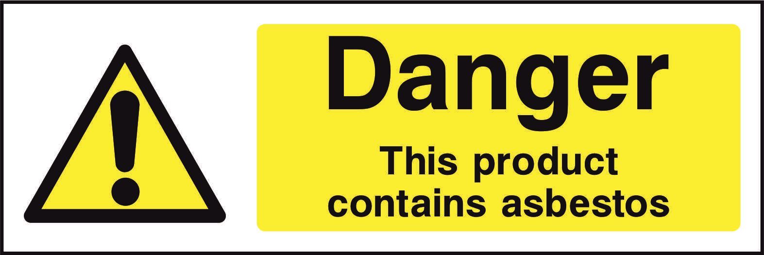 Danger This product contains asbestos