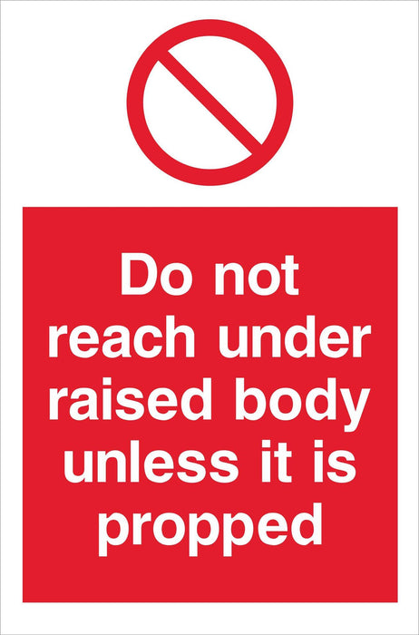 Do not reach under raised….
